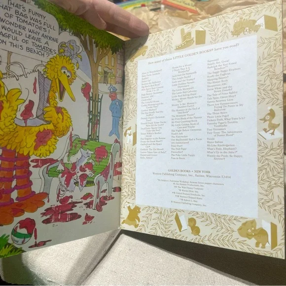 BRAND NEW VINTAGE A Little Golden Book Sesame Street Big Bird’s Red Book - Picture 4 of 7